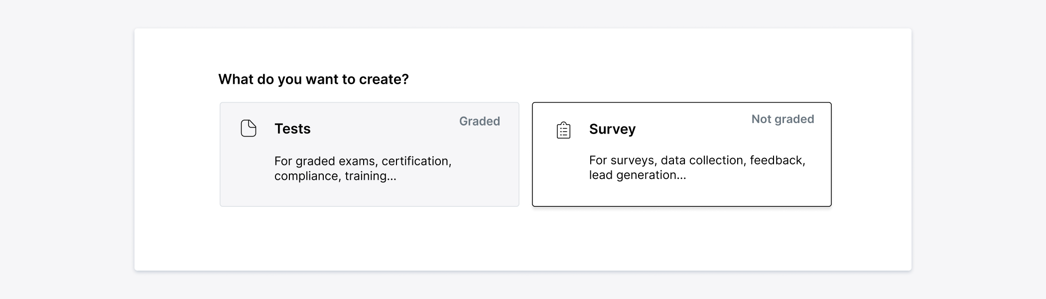 Survey questions